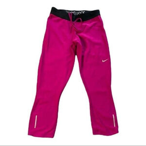 Nike Relay Dri Fit Tight‎ Crop Legging Small Pink